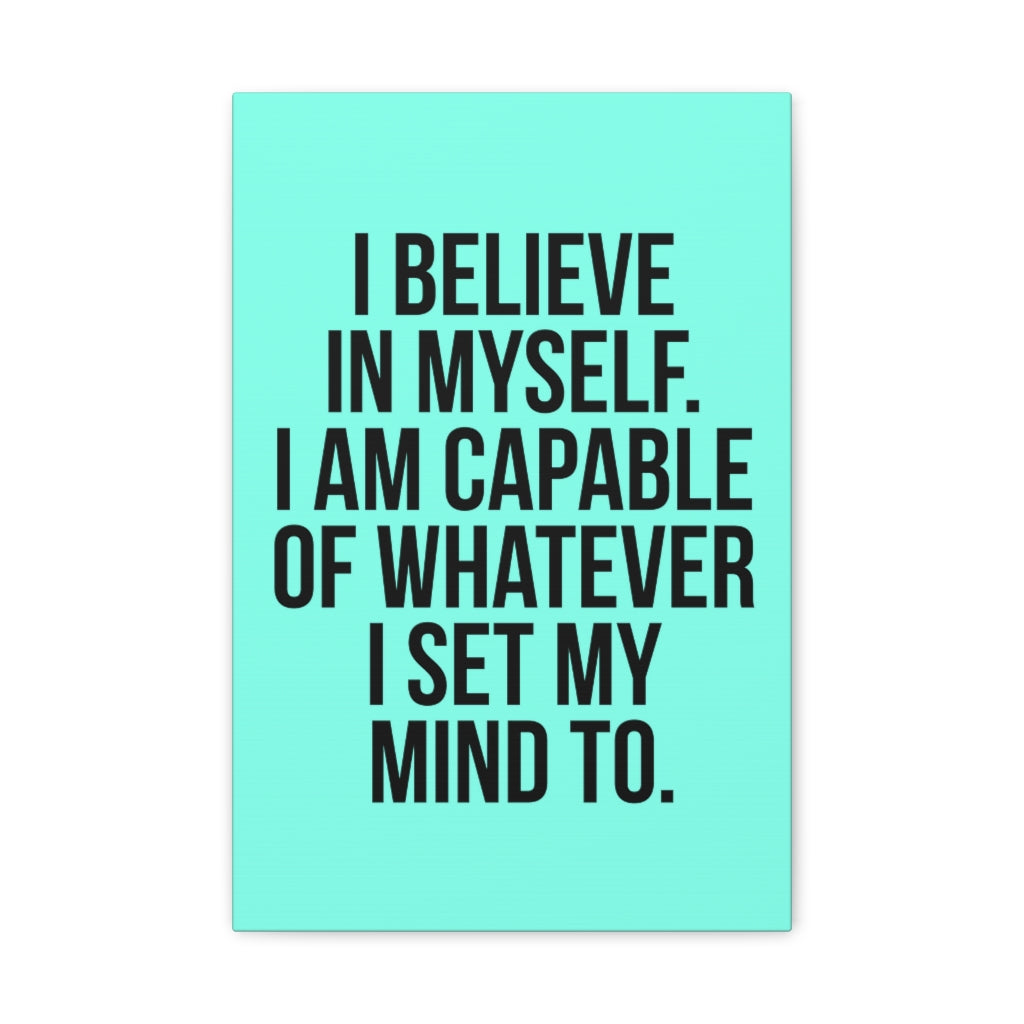 Scripture Walls Inspirational Wall Art Believe In Myself Motivation Wall Decor for Home Office Gym Inspiring Success Quote Print Ready to Hang Unframed-Express Your Love Gifts