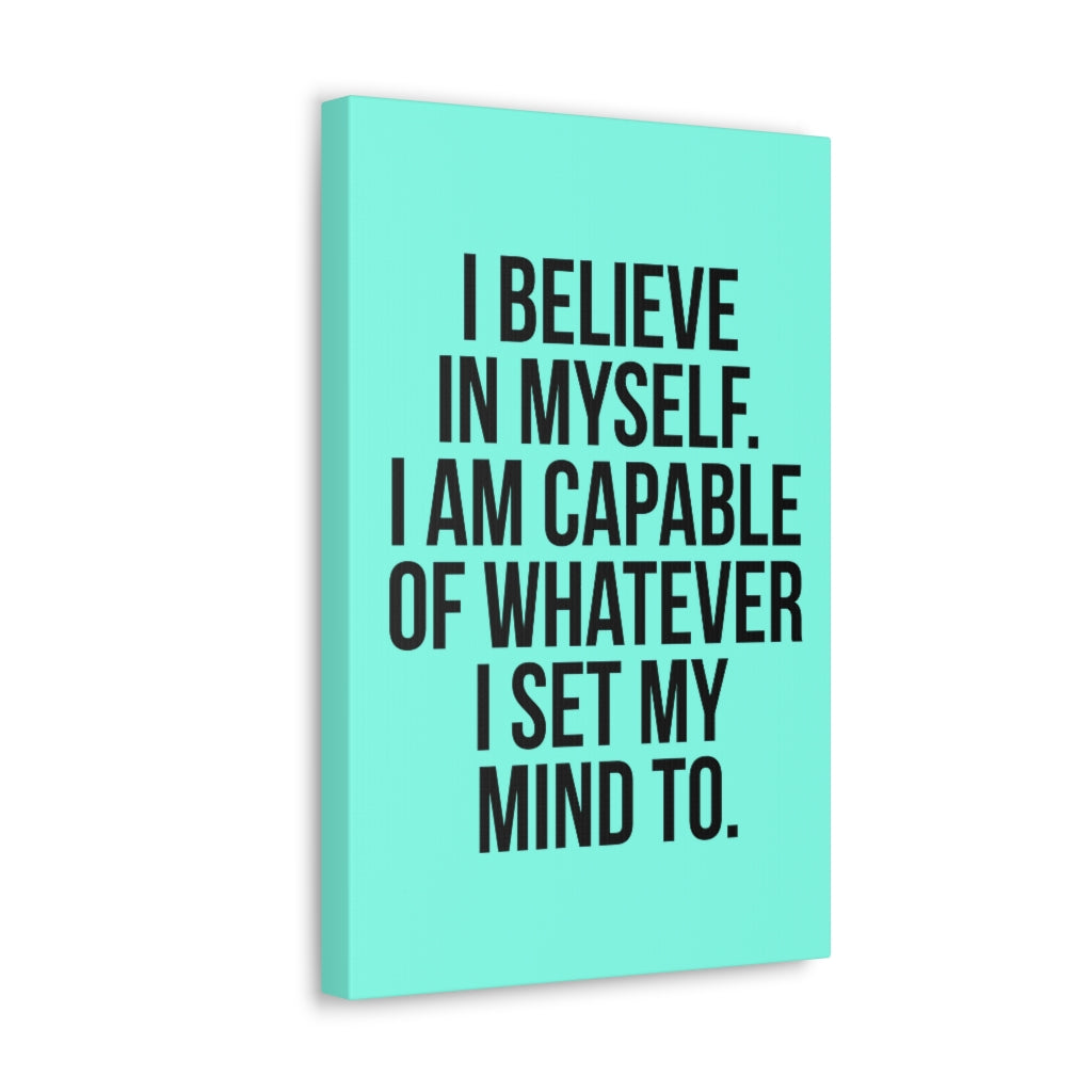 Scripture Walls Inspirational Wall Art Believe In Myself Motivation Wall Decor for Home Office Gym Inspiring Success Quote Print Ready to Hang Unframed-Express Your Love Gifts