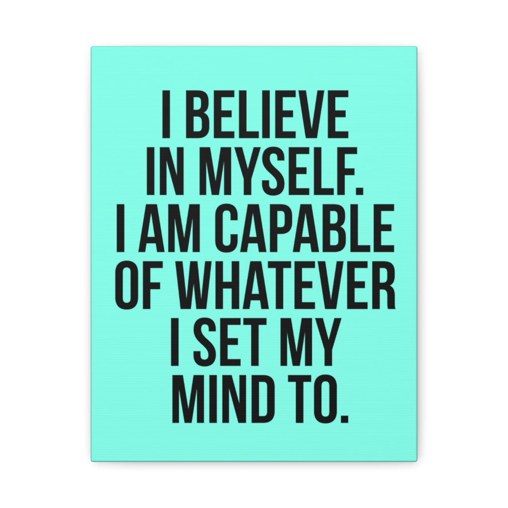 Scripture Walls Inspirational Wall Art Believe In Myself Motivation Wall Decor for Home Office Gym Inspiring Success Quote Print Ready to Hang Unframed-Express Your Love Gifts