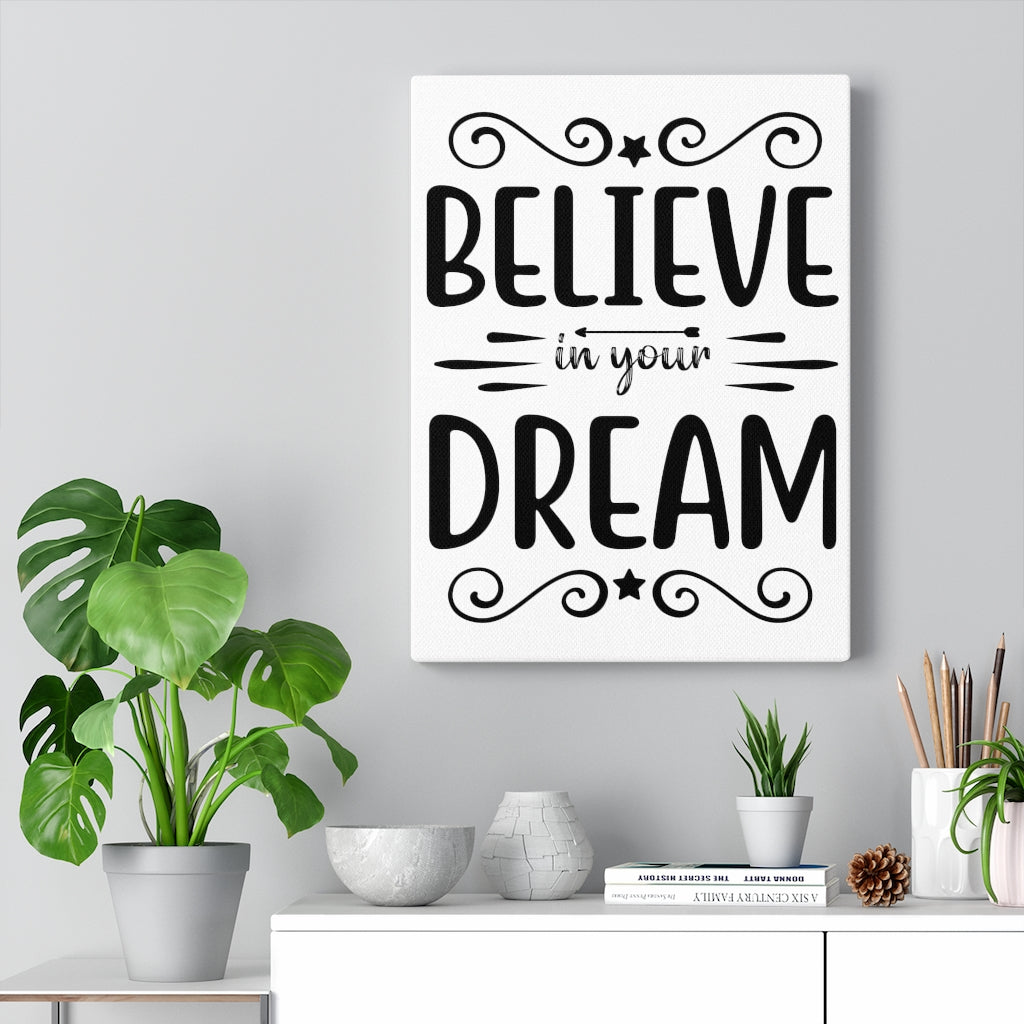 Scripture Walls Inspirational Wall Art Believe In Your Dream Wall Art Motivation Wall Decor for Home Office Gym Inspiring Success Quote Print Ready to Hang Unframed-Express Your Love Gifts