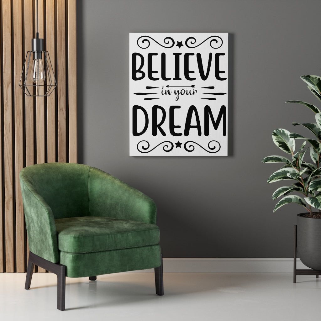 Scripture Walls Inspirational Wall Art Believe In Your Dream Wall Art Motivation Wall Decor for Home Office Gym Inspiring Success Quote Print Ready to Hang Unframed-Express Your Love Gifts