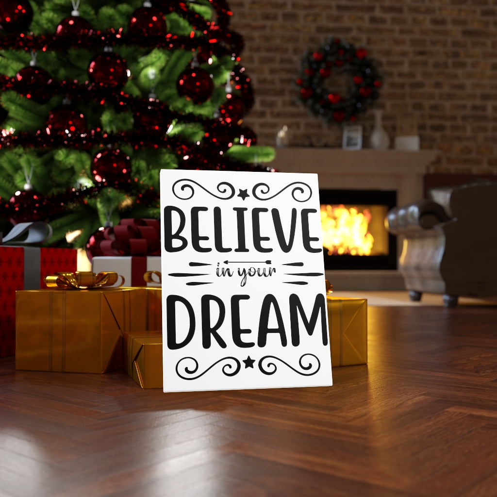 Scripture Walls Inspirational Wall Art Believe In Your Dream Wall Art Motivation Wall Decor for Home Office Gym Inspiring Success Quote Print Ready to Hang Unframed-Express Your Love Gifts