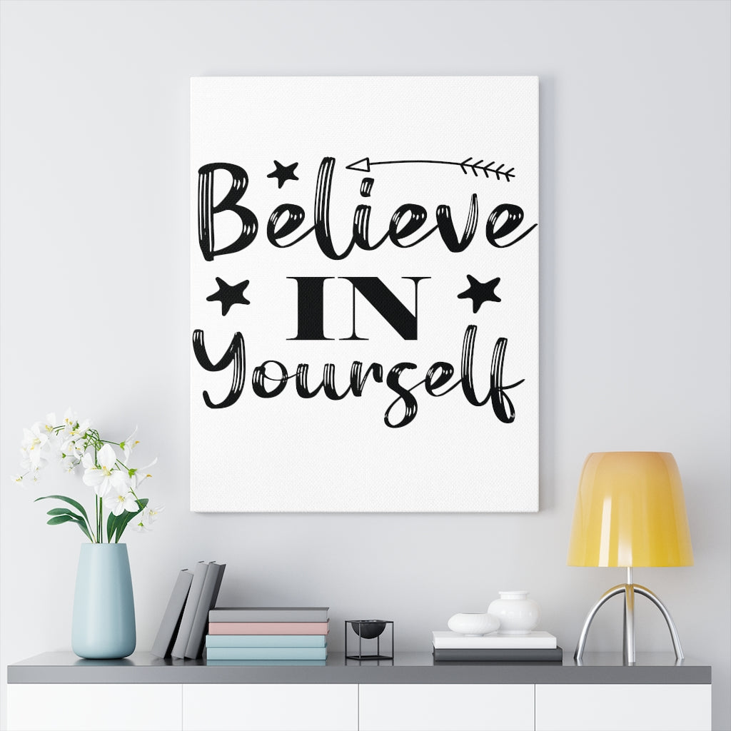 Scripture Walls Inspirational Wall Art Believe In Yourself Stars Wall Art Motivation Wall Decor for Home Office Gym Inspiring Success Quote Print Ready to Hang Unframed-Express Your Love Gifts