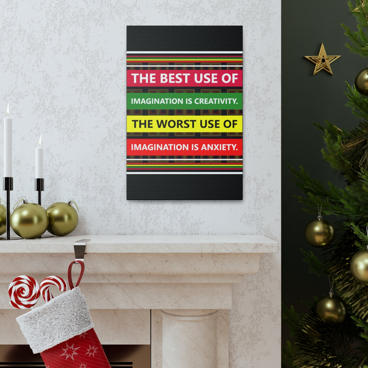 Scripture Walls Inspirational Wall Art Best Imagination Is Creativity Motivation Wall Decor for Home Office Gym Inspiring Success Quote Print Ready to Hang Unframed-Express Your Love Gifts