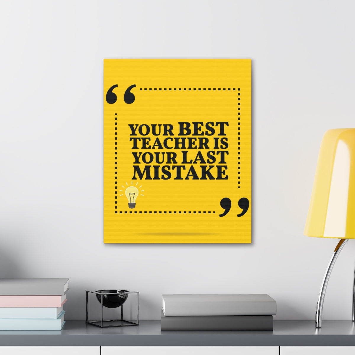 Scripture Walls Inspirational Wall Art Best Teacher Is Your Mistake Motivation Wall Decor for Home Office Gym Inspiring Success Quote Print Ready to Hang Unframed-Express Your Love Gifts
