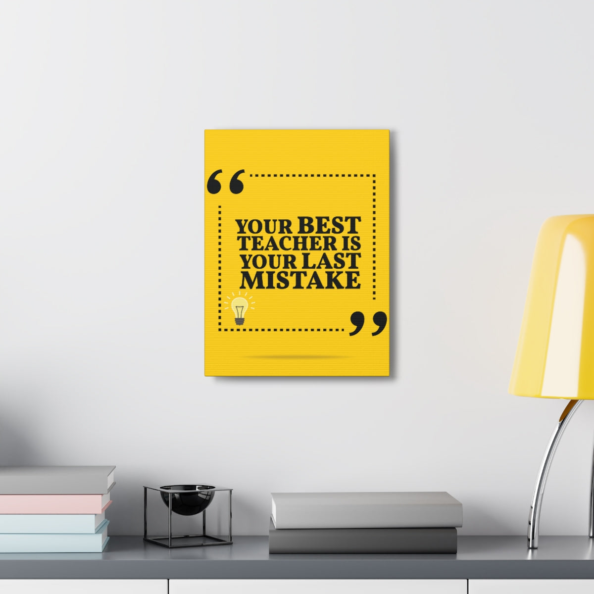 Scripture Walls Inspirational Wall Art Best Teacher Is Your Mistake Motivation Wall Decor for Home Office Gym Inspiring Success Quote Print Ready to Hang Unframed-Express Your Love Gifts