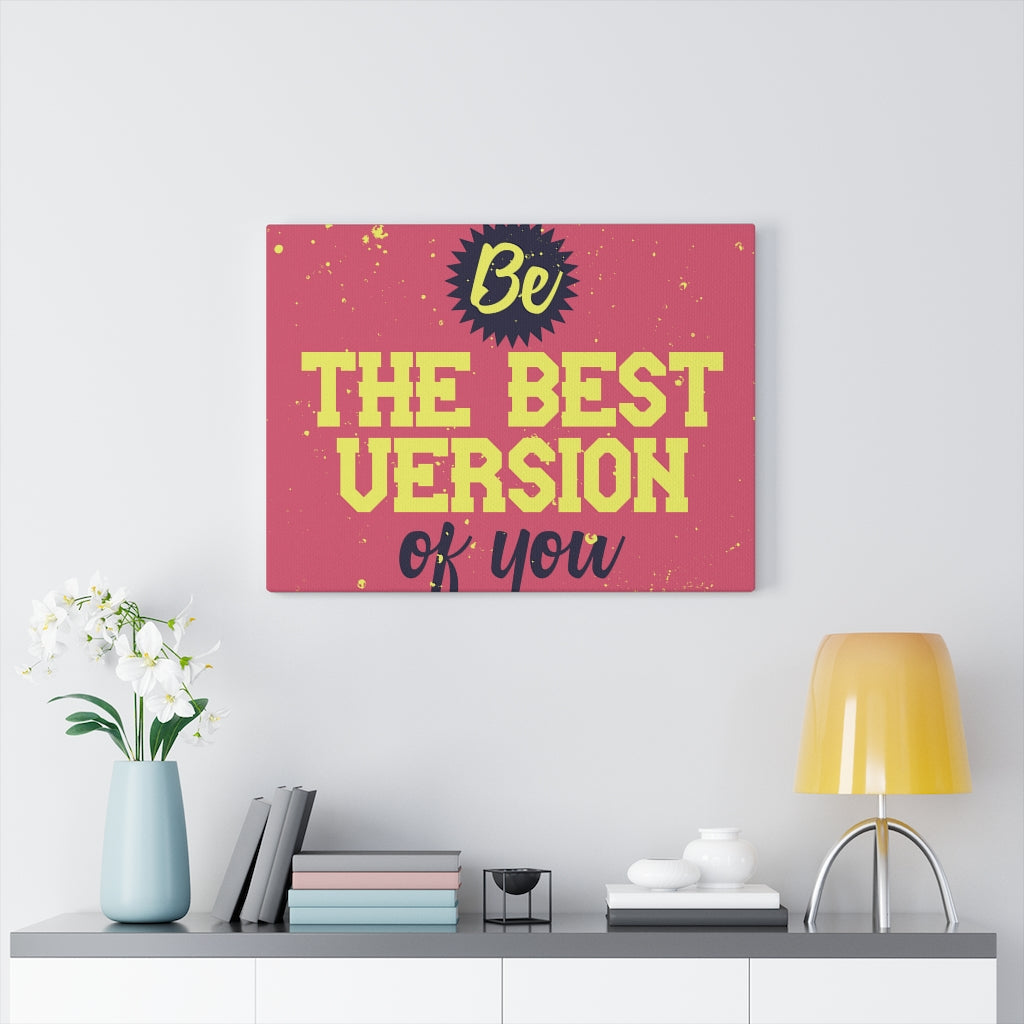 Scripture Walls Inspirational Wall Art Best Version Of You Wall Art Motivational Motto Inspiring Prints Artwork Decor Ready to Hang Unframed-Express Your Love Gifts