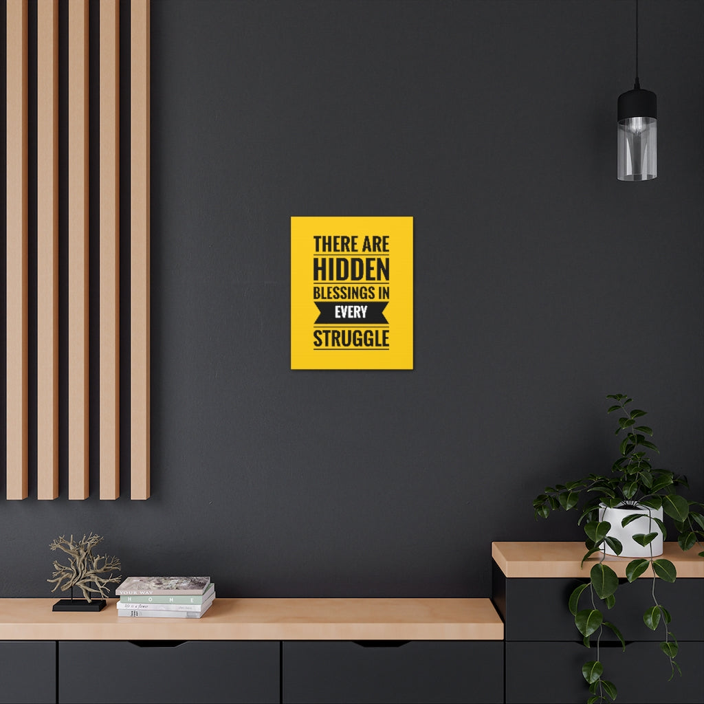Scripture Walls Inspirational Wall Art Blessings In Every Struggle Motivation Wall Decor for Home Office Gym Inspiring Success Quote Print Ready to Hang Unframed-Express Your Love Gifts
