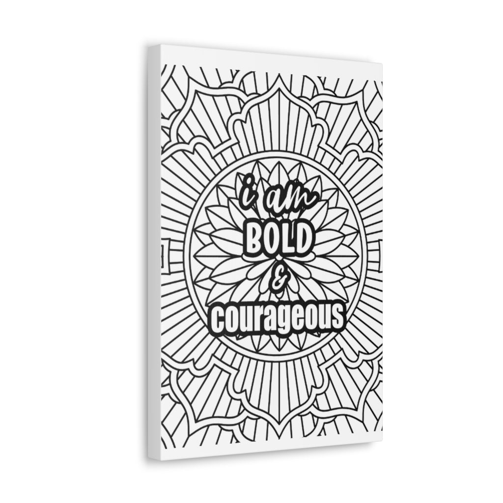 Scripture Walls Inspirational Wall Art Bold And Courageous Motivation Wall Decor for Home Office Gym Inspiring Success Quote Print Ready to Hang Unframed-Express Your Love Gifts