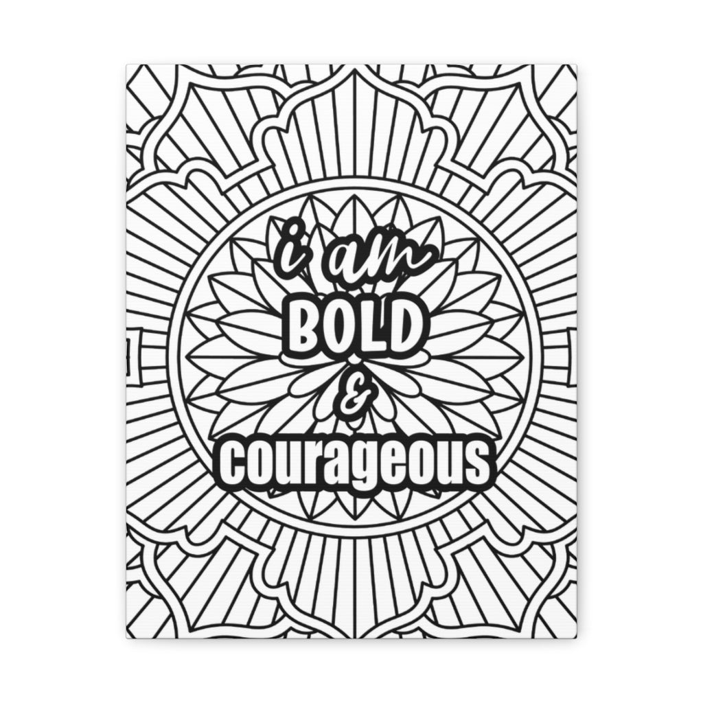 Scripture Walls Inspirational Wall Art Bold And Courageous Motivation Wall Decor for Home Office Gym Inspiring Success Quote Print Ready to Hang Unframed-Express Your Love Gifts