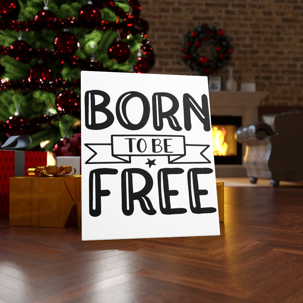 Scripture Walls Inspirational Wall Art Born To Be Free Plain Wall Art Motivation Wall Decor for Home Office Gym Inspiring Success Quote Print Ready to Hang Unframed-Express Your Love Gifts