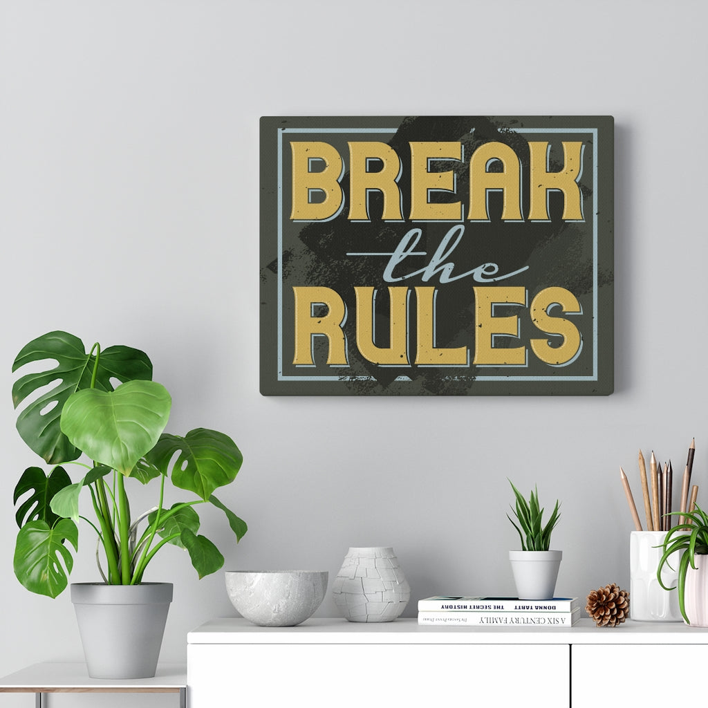 Scripture Walls Inspirational Wall Art Break The Rules Wall Art Motivational Motto Inspiring Prints Artwork Decor Ready to Hang Unframed-Express Your Love Gifts