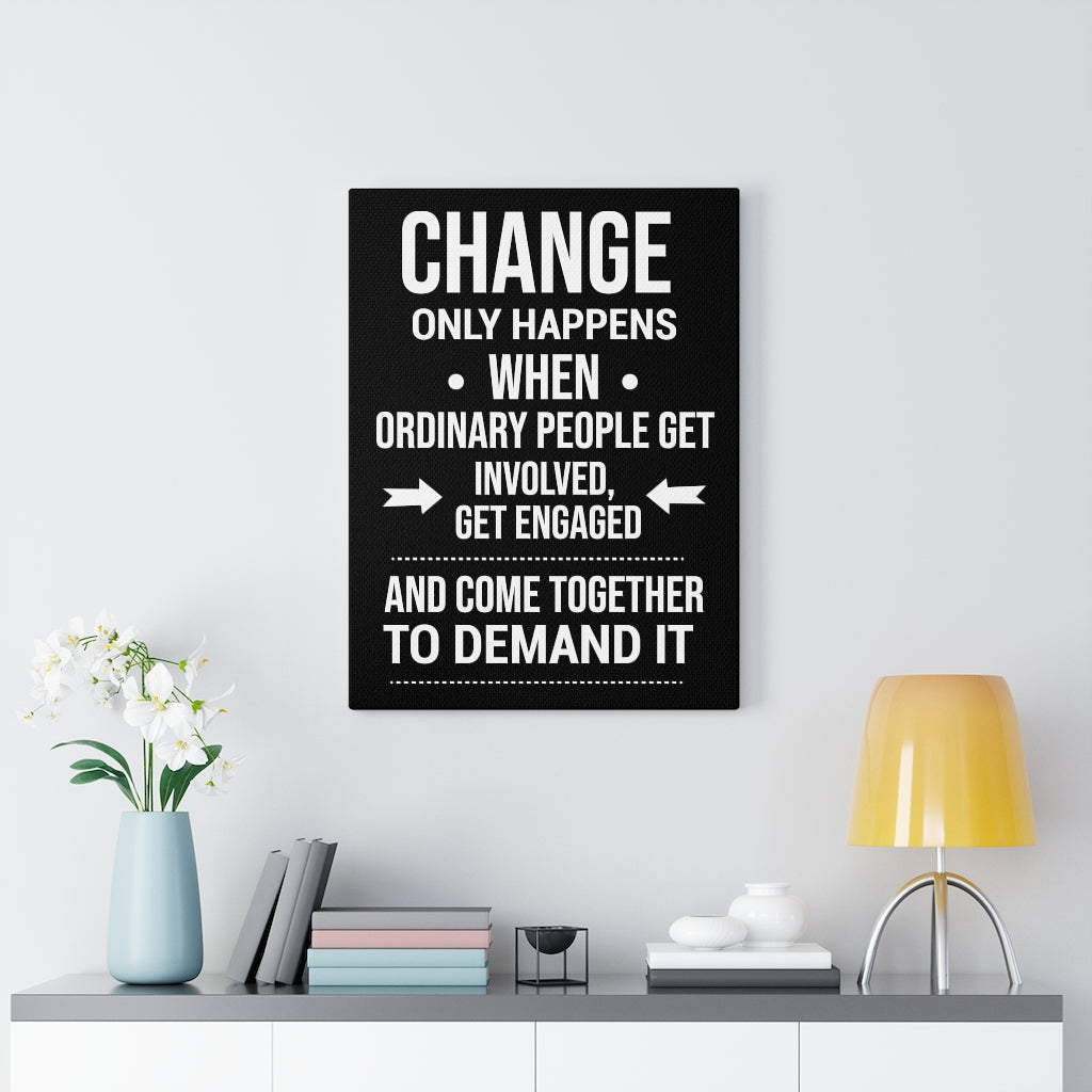 Scripture Walls Inspirational Wall Art Change Only Happens Wall Art Motivational Motto Inspiring Prints Artwork Decor Ready to Hang Unframed-Express Your Love Gifts
