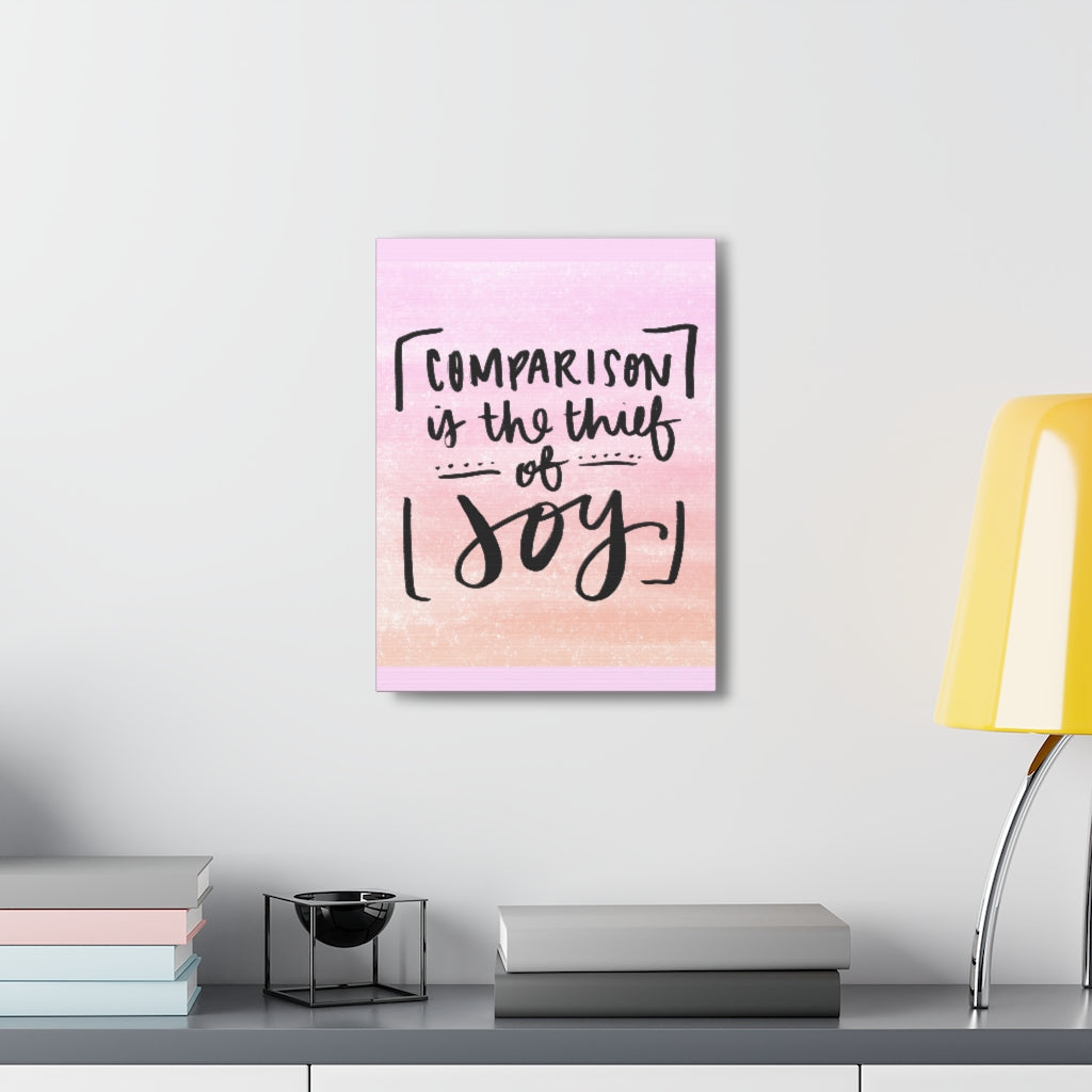 Scripture Walls Inspirational Wall Art Comparison Thief Of Joy Motivation Wall Decor for Home Office Gym Inspiring Success Quote Print Ready to Hang Unframed-Express Your Love Gifts