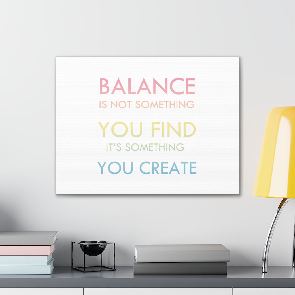 Scripture Walls Inspirational Wall Art Create Balance Motivation Wall Decor for Home Office Gym Inspiring Success Quote Print Ready to Hang Unframed-Express Your Love Gifts
