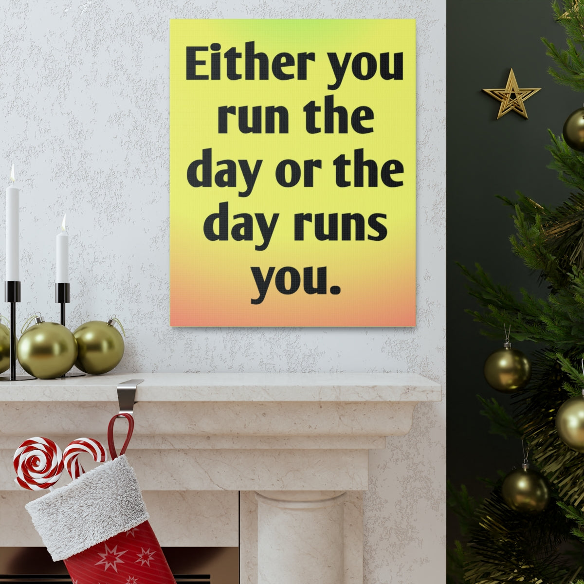 Scripture Walls Inspirational Wall Art Day Runs You Motivation Wall Decor for Home Office Gym Inspiring Success Quote Print Ready to Hang Unframed-Express Your Love Gifts