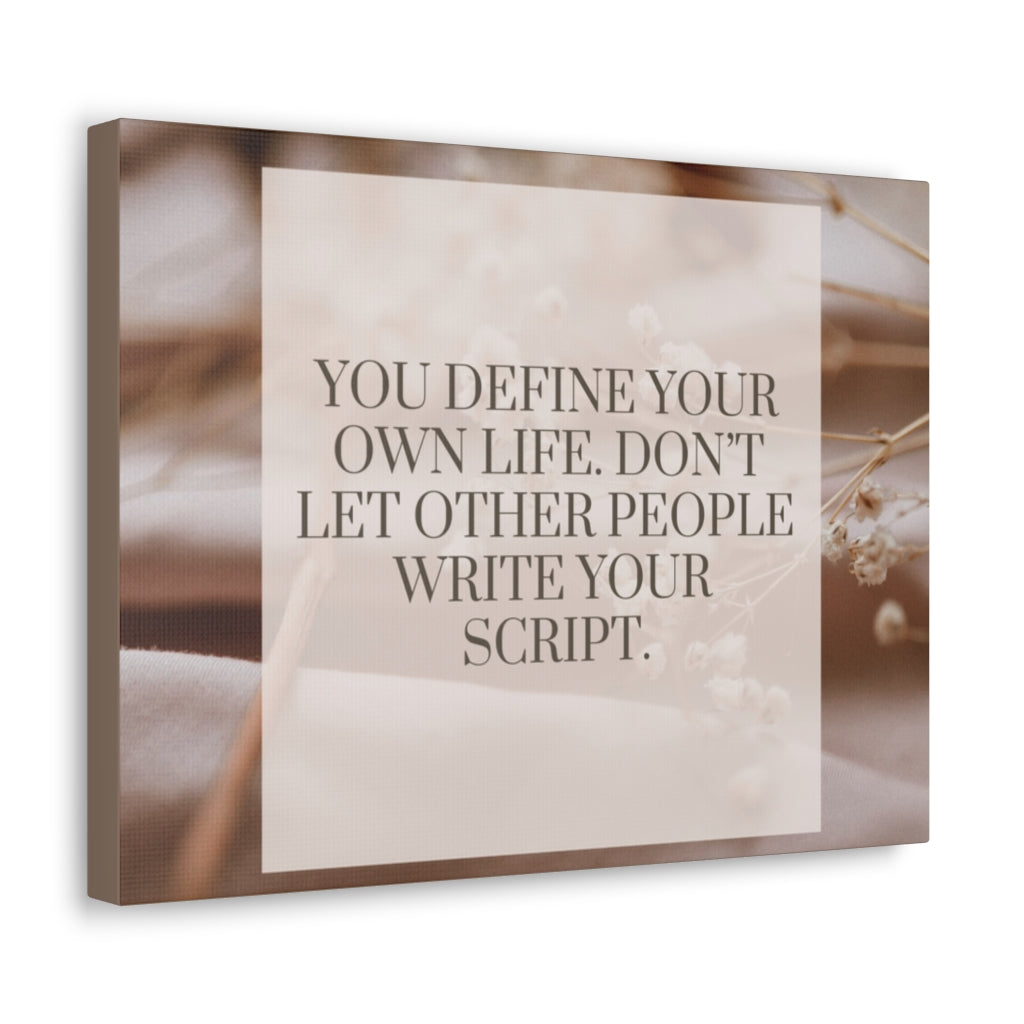 Scripture Walls Inspirational Wall Art Define Your Own Life Motivation Wall Decor for Home Office Gym Inspiring Success Quote Print Ready to Hang Unframed-Express Your Love Gifts