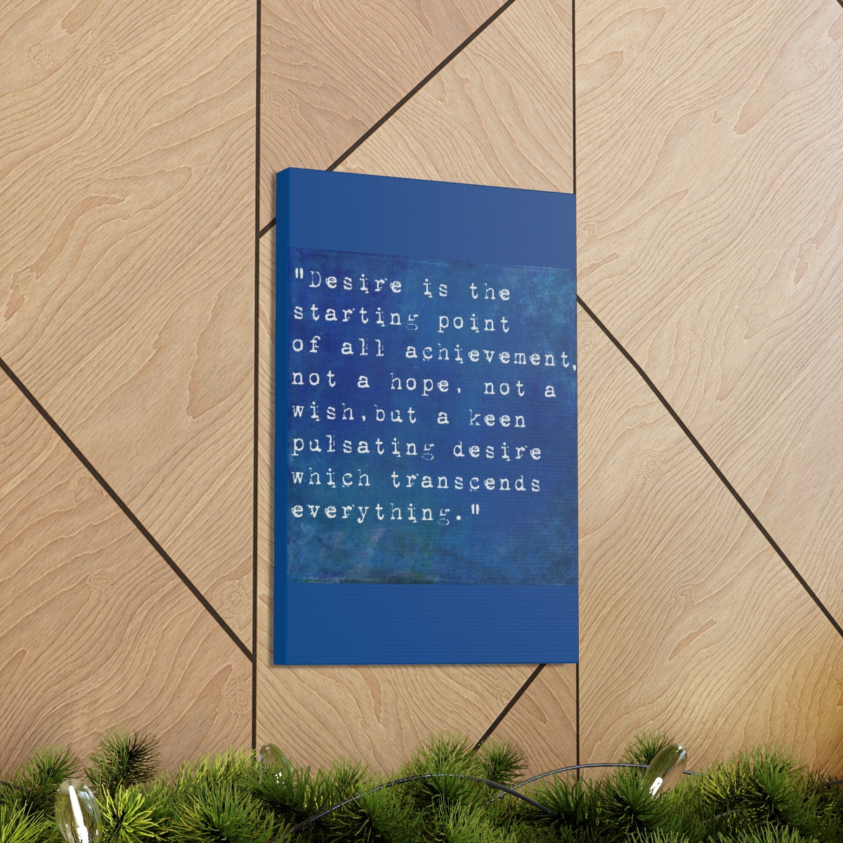 Scripture Walls Inspirational Wall Art Desire Is Starting Point Motivation Wall Decor for Home Office Gym Inspiring Success Quote Print Ready to Hang Unframed-Express Your Love Gifts