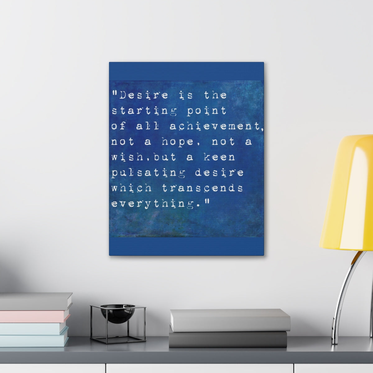 Scripture Walls Inspirational Wall Art Desire Is Starting Point Motivation Wall Decor for Home Office Gym Inspiring Success Quote Print Ready to Hang Unframed-Express Your Love Gifts