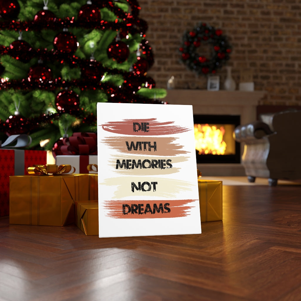 Scripture Walls Inspirational Wall Art Die With Memories Not Dreams Wall Art Motivation Wall Decor for Home Office Gym Inspiring Success Quote Print Ready to Hang Unframed-Express Your Love Gifts