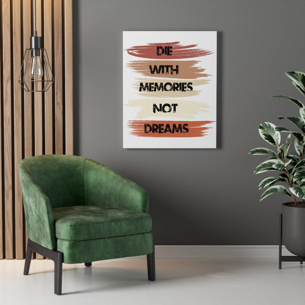 Scripture Walls Inspirational Wall Art Die With Memories Not Dreams Wall Art Motivation Wall Decor for Home Office Gym Inspiring Success Quote Print Ready to Hang Unframed-Express Your Love Gifts