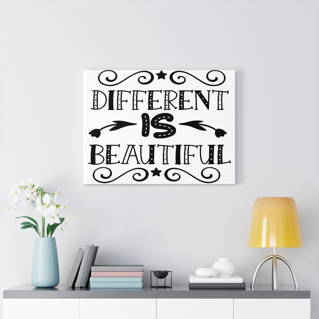 Scripture Walls Inspirational Wall Art Different Is Beautiful Star Wall Art Motivation Wall Decor for Home Office Gym Inspiring Success Quote Print Ready to Hang Unframed-Express Your Love Gifts