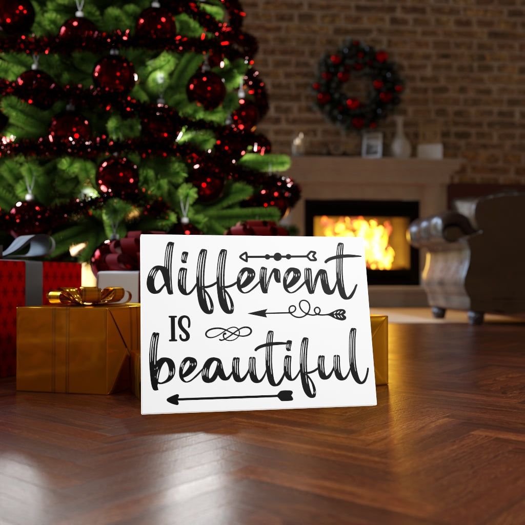 Scripture Walls Inspirational Wall Art Different Is Beautiful Wall Art Motivation Wall Decor for Home Office Gym Inspiring Success Quote Print Ready to Hang Unframed-Express Your Love Gifts