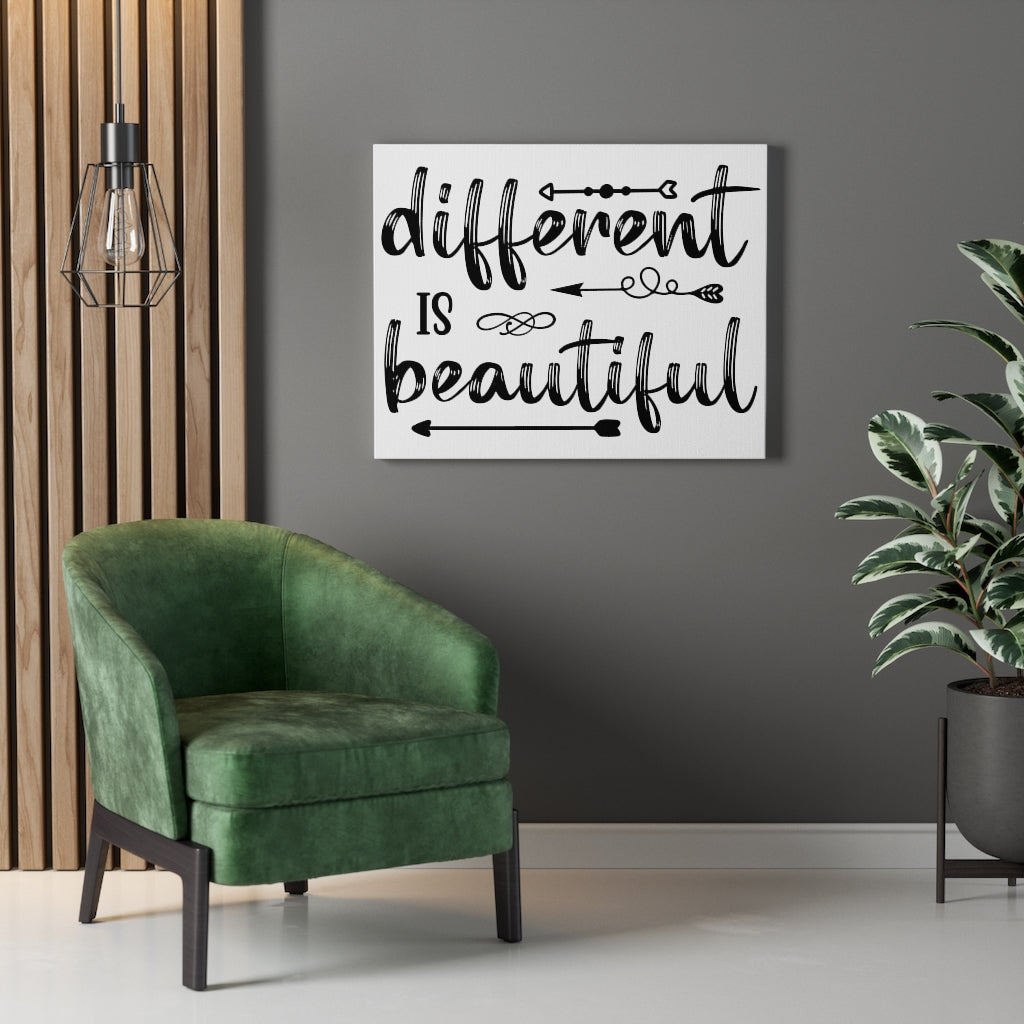 Scripture Walls Inspirational Wall Art Different Is Beautiful Wall Art Motivation Wall Decor for Home Office Gym Inspiring Success Quote Print Ready to Hang Unframed-Express Your Love Gifts
