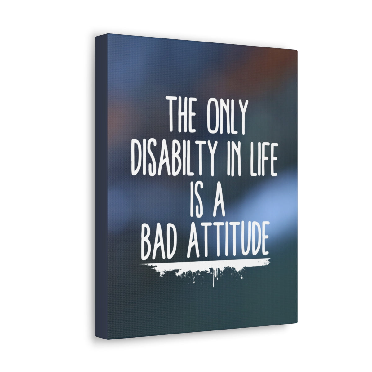 Scripture Walls Inspirational Wall Art Disability Is Bad Attitude Motivation Wall Decor for Home Office Gym Inspiring Success Quote Print Ready to Hang Unframed-Express Your Love Gifts