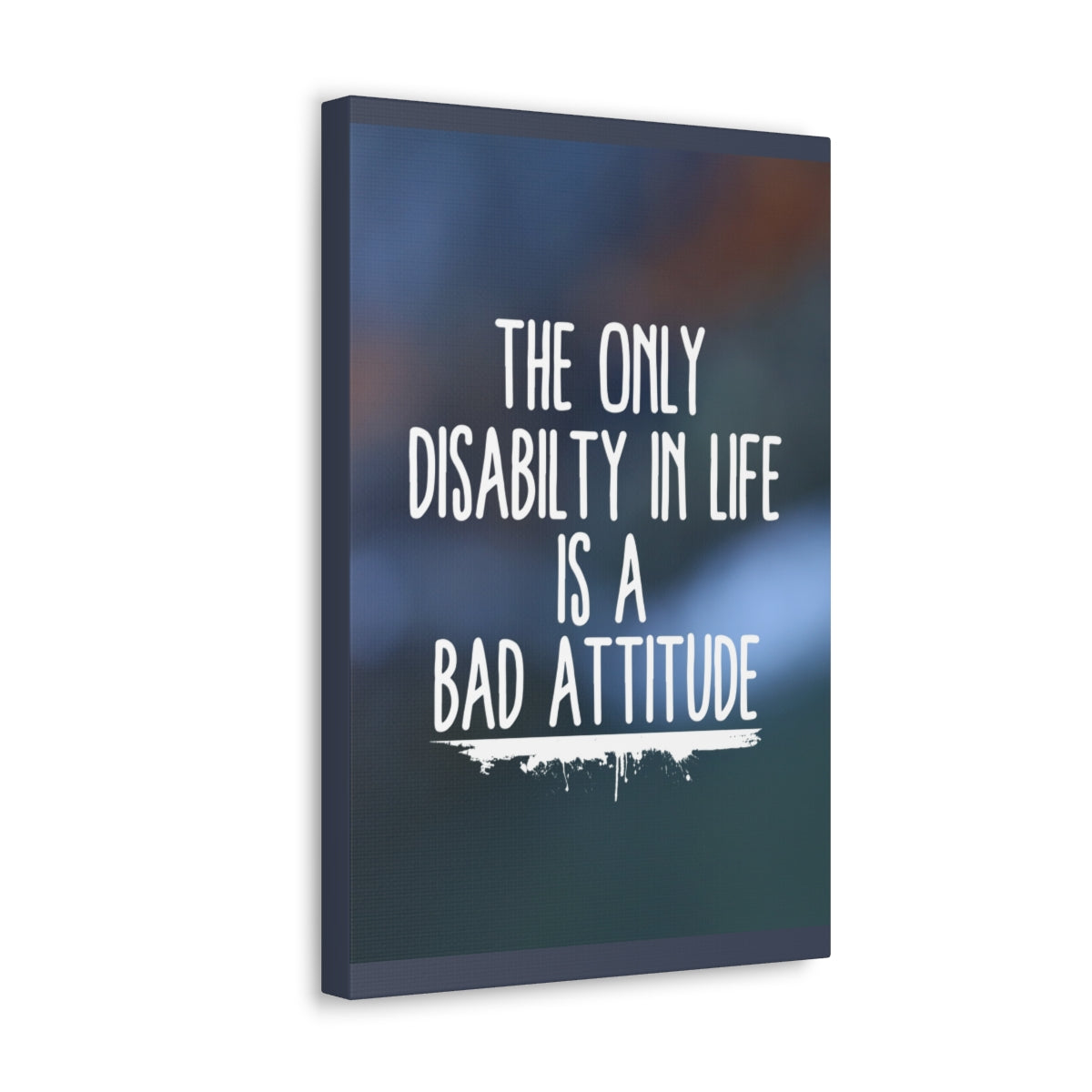 Scripture Walls Inspirational Wall Art Disability Is Bad Attitude Motivation Wall Decor for Home Office Gym Inspiring Success Quote Print Ready to Hang Unframed-Express Your Love Gifts