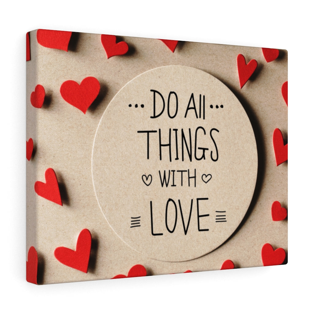 Scripture Walls Inspirational Wall Art Do All Things With Love Motivational Print Ready to Hang Artwork Unframed-Express Your Love Gifts