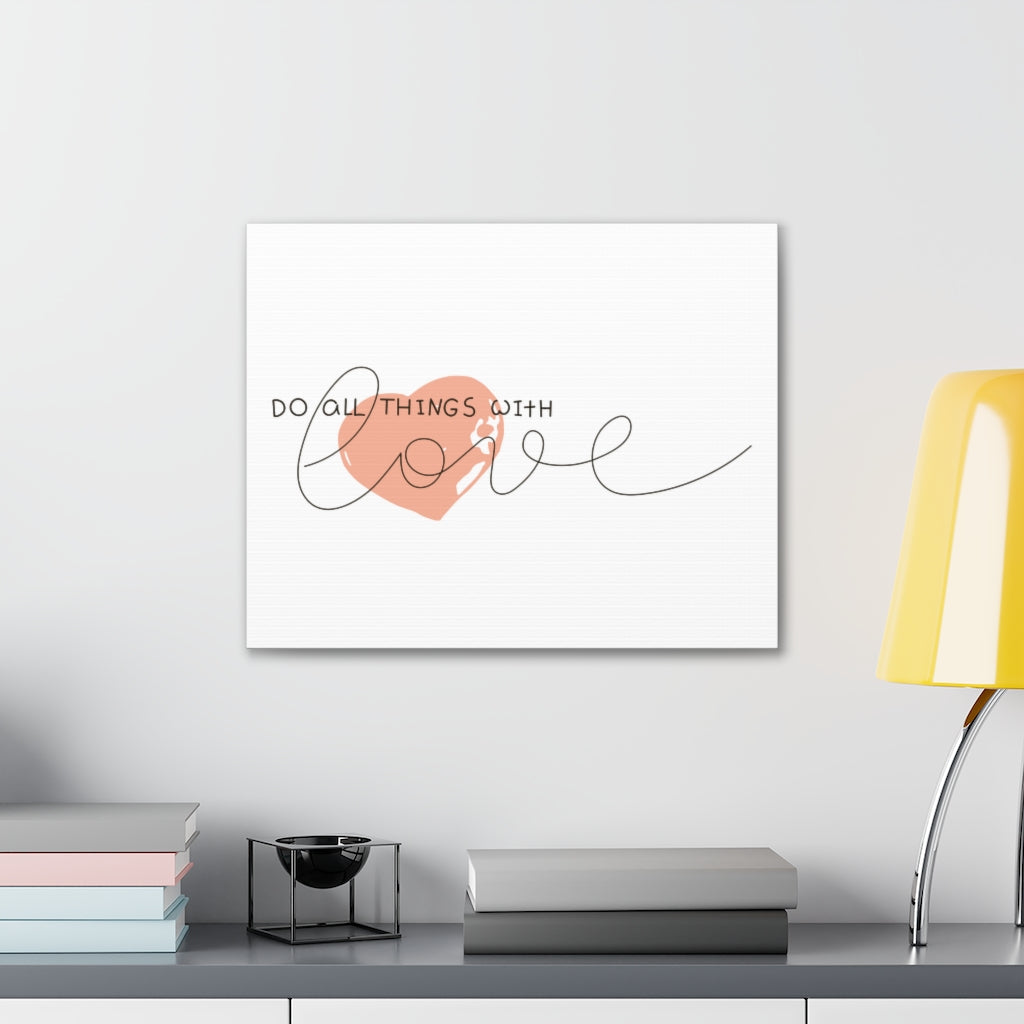 Scripture Walls Inspirational Wall Art Do All With Love Motivation Wall Decor for Home Office Gym Inspiring Success Quote Print Ready to Hang Unframed-Express Your Love Gifts