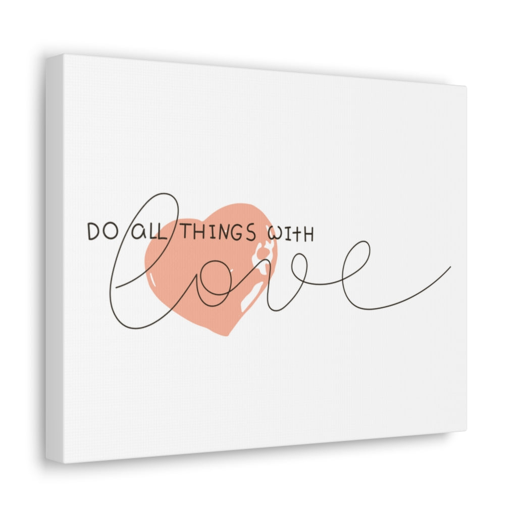 Scripture Walls Inspirational Wall Art Do All With Love Motivation Wall Decor for Home Office Gym Inspiring Success Quote Print Ready to Hang Unframed-Express Your Love Gifts