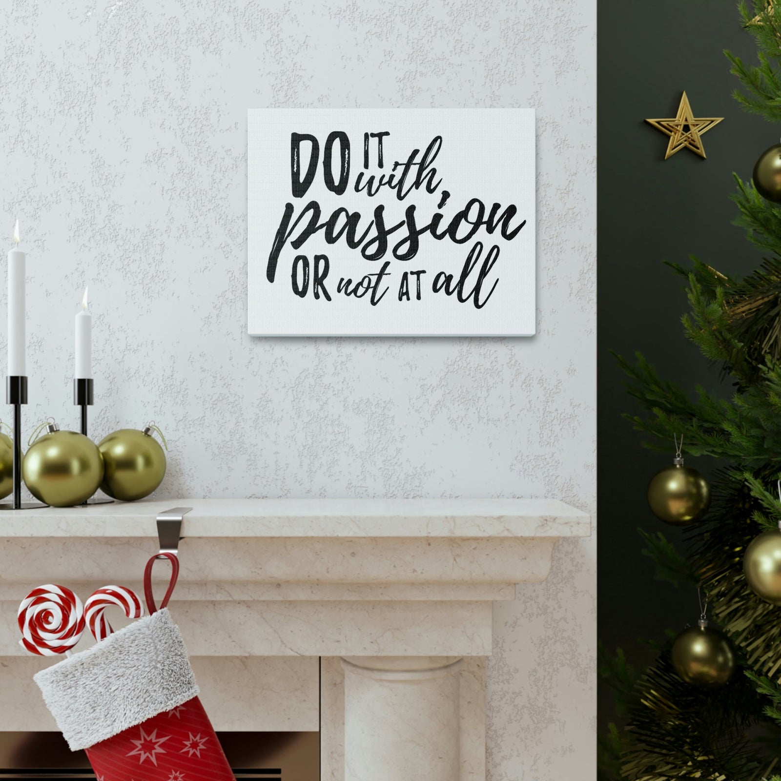 Scripture Walls Inspirational Wall Art Do It With Passion Motivation Wall Decor for Home Office Gym Inspiring Success Quote Print Ready to Hang Unframed-Express Your Love Gifts