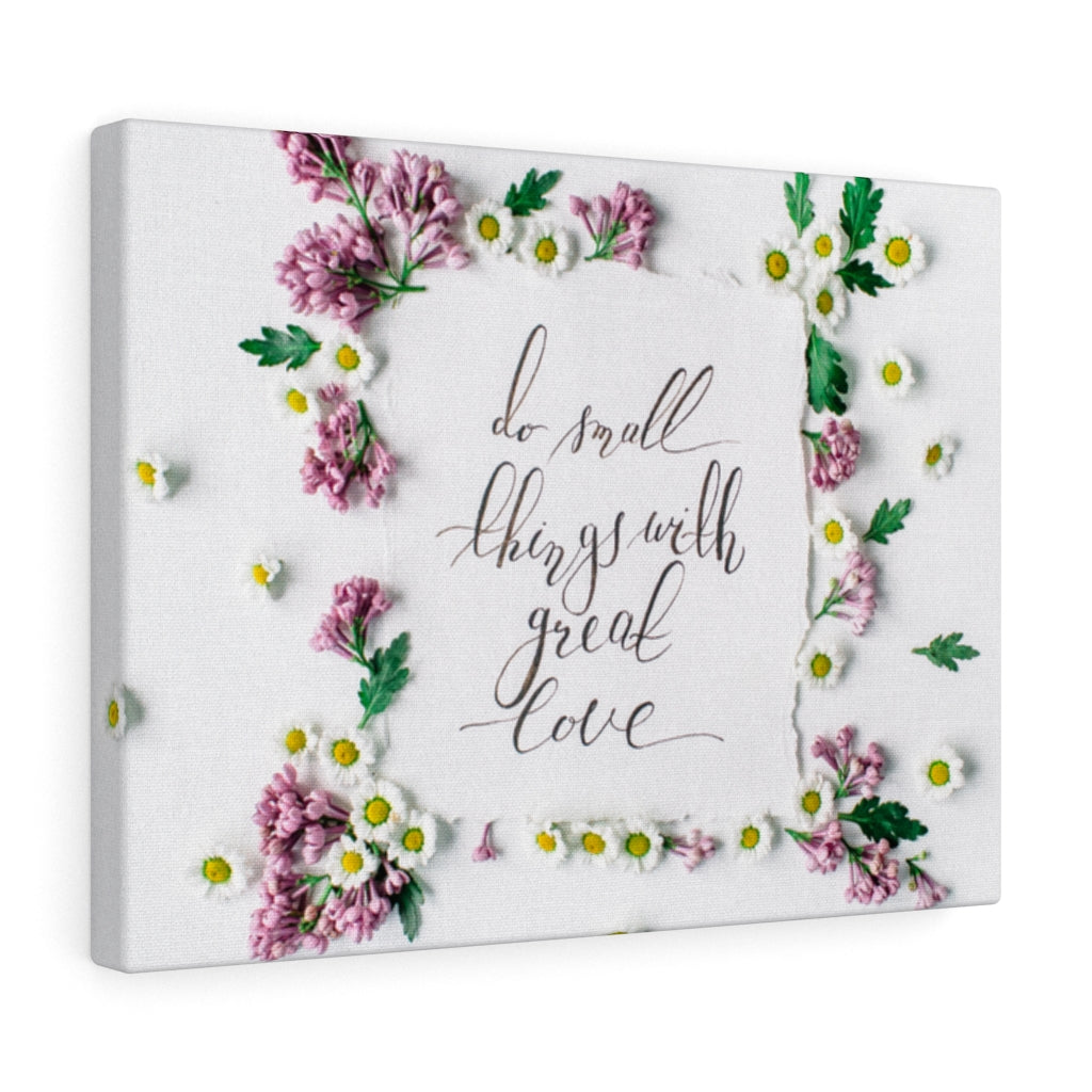 Scripture Walls Inspirational Wall Art Do Small Things With Great Love Flower Motivational Print Ready to Hang Artwork Unframed-Express Your Love Gifts
