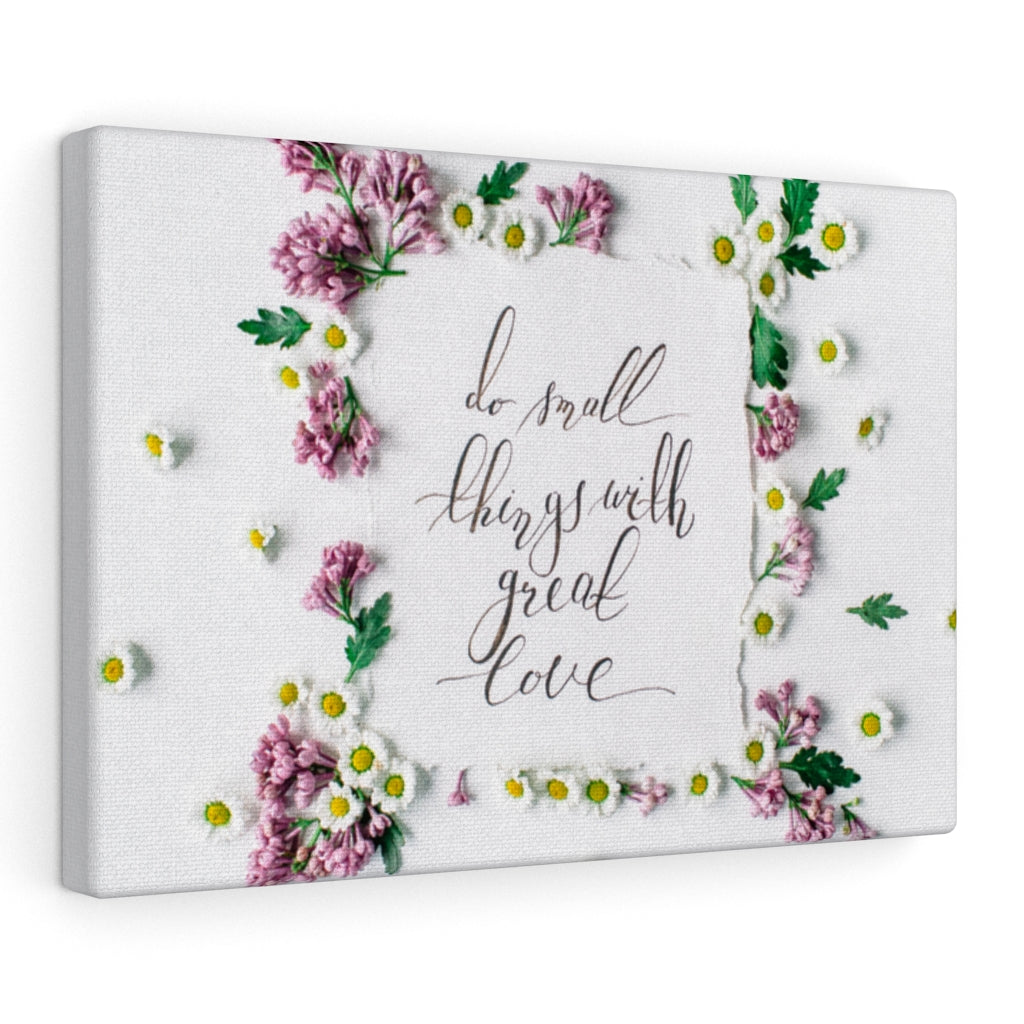 Scripture Walls Inspirational Wall Art Do Small Things With Great Love Flower Motivational Print Ready to Hang Artwork Unframed-Express Your Love Gifts