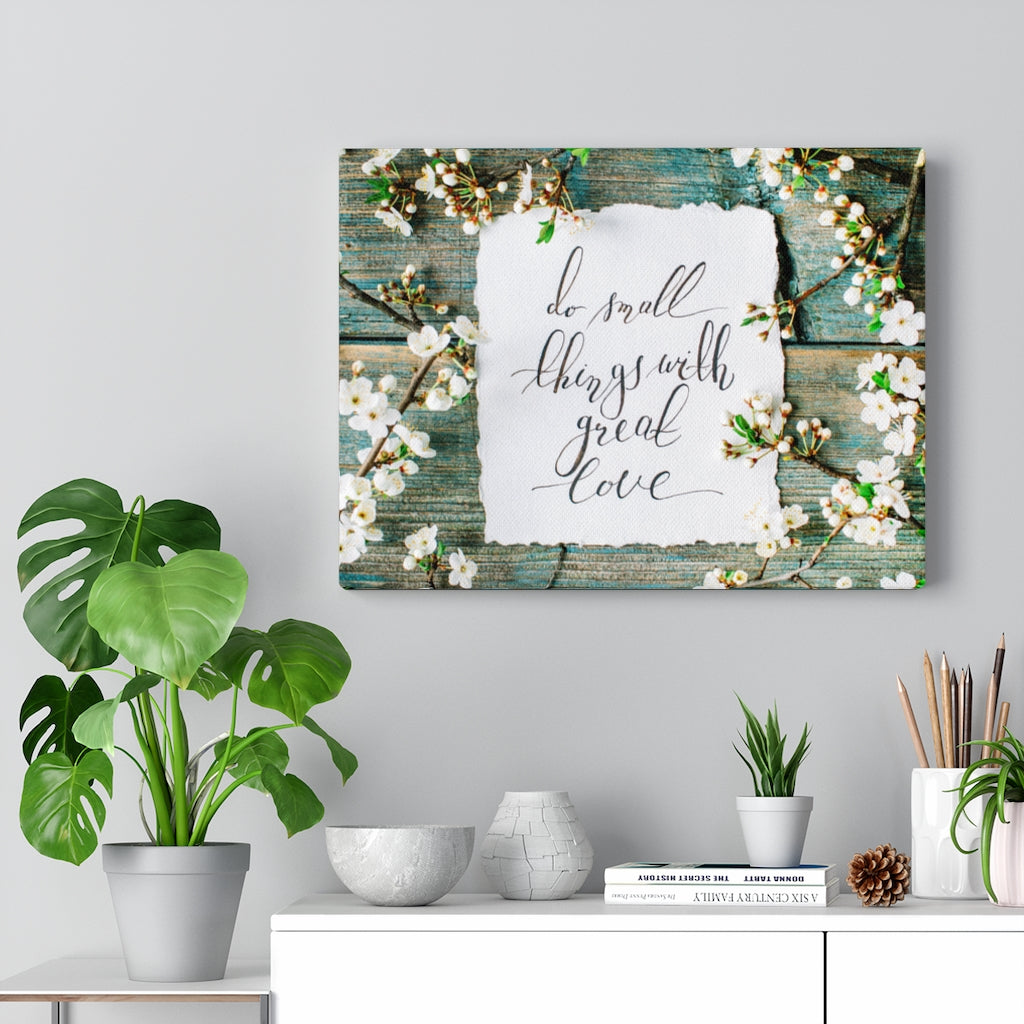 Scripture Walls Inspirational Wall Art Do Small Things With Great Love Motivational Print Ready to Hang Artwork Unframed-Express Your Love Gifts