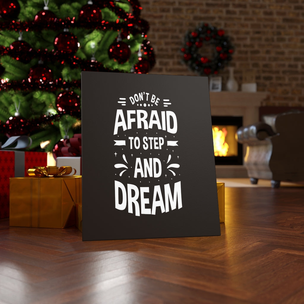 Scripture Walls Inspirational Wall Art Don't Be Afraid to Step Wall Art Motivation Wall Decor for Home Office Gym Inspiring Success Quote Print Ready to Hang Unframed-Express Your Love Gifts