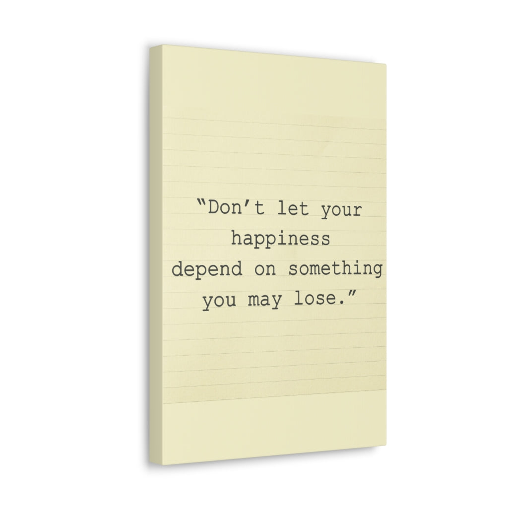 Scripture Walls Inspirational Wall Art Don't Depend Happiness Motivation Wall Decor for Home Office Gym Inspiring Success Quote Print Ready to Hang Unframed-Express Your Love Gifts