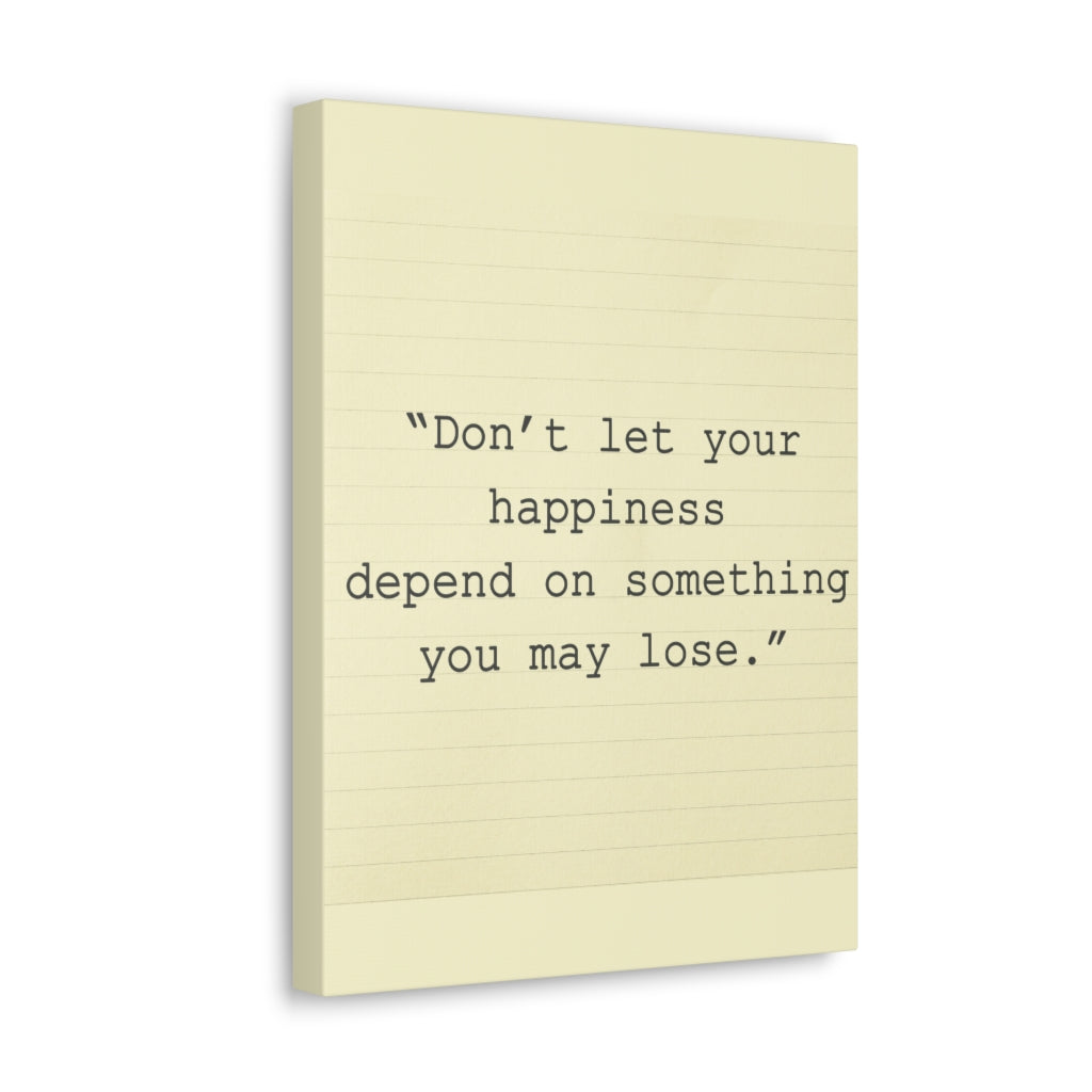 Scripture Walls Inspirational Wall Art Don't Depend Happiness Motivation Wall Decor for Home Office Gym Inspiring Success Quote Print Ready to Hang Unframed-Express Your Love Gifts