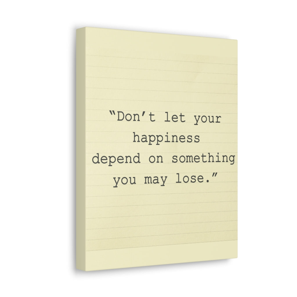 Scripture Walls Inspirational Wall Art Don't Depend Happiness Motivation Wall Decor for Home Office Gym Inspiring Success Quote Print Ready to Hang Unframed-Express Your Love Gifts