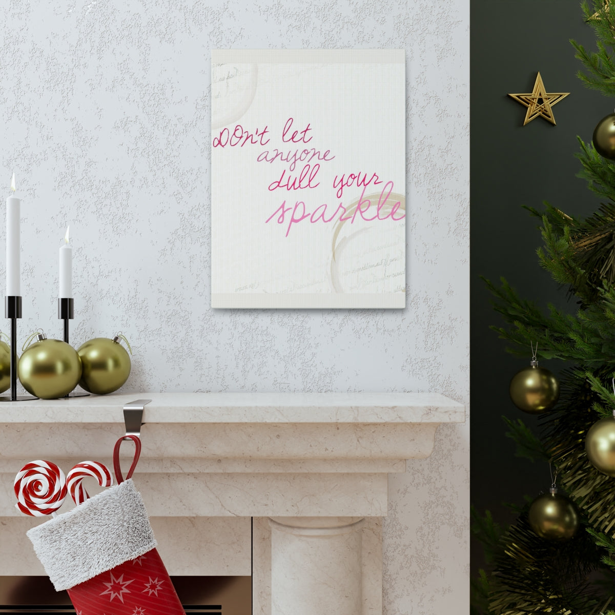 Scripture Walls Inspirational Wall Art Don't Dull Your Sparkle Simple Motivation Wall Decor for Home Office Gym Inspiring Success Quote Print Ready to Hang Unframed-Express Your Love Gifts