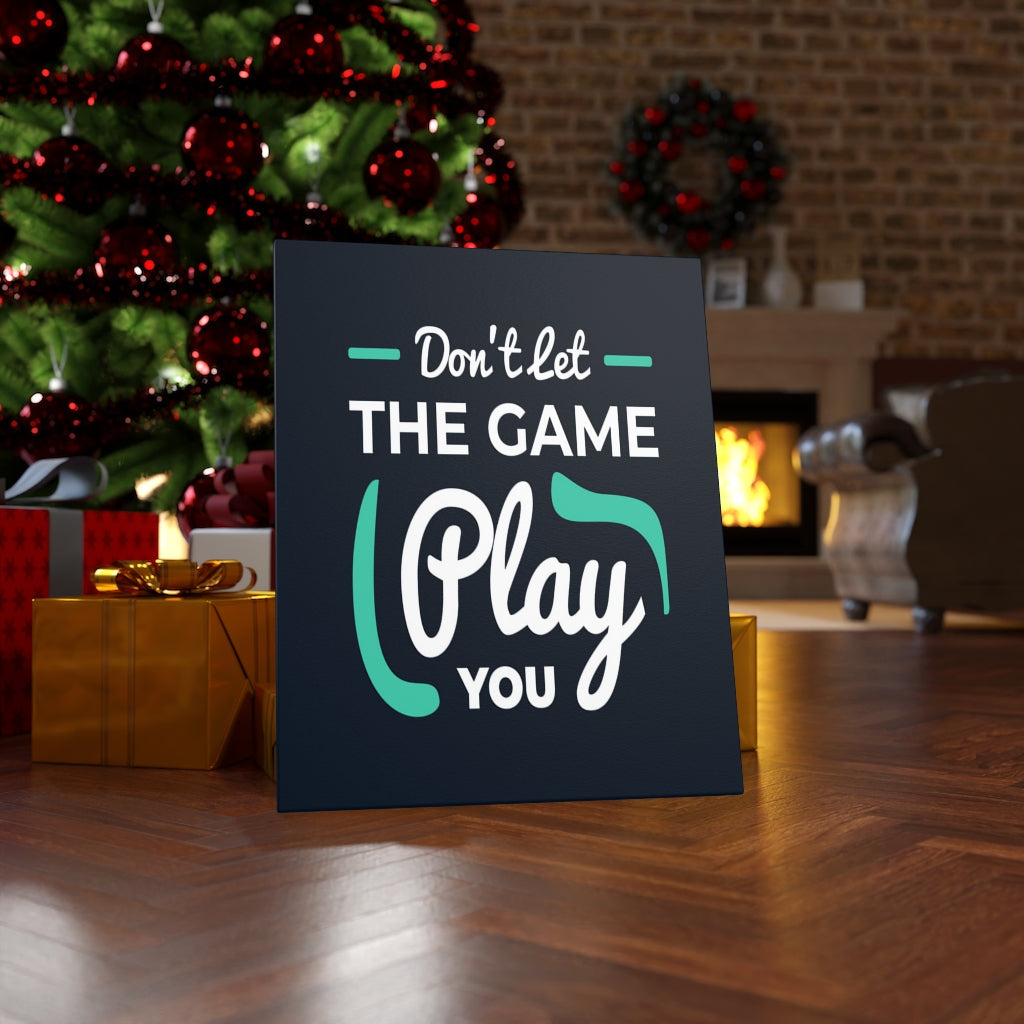 Scripture Walls Inspirational Wall Art Don't Let The Game Play You Wall Art Motivation Wall Decor for Home Office Gym Inspiring Success Quote Print Ready to Hang Unframed-Express Your Love Gifts