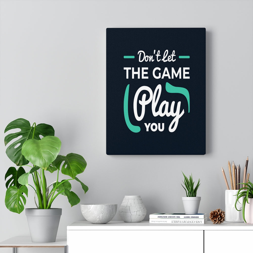 Scripture Walls Inspirational Wall Art Don't Let The Game Play You Wall Art Motivation Wall Decor for Home Office Gym Inspiring Success Quote Print Ready to Hang Unframed-Express Your Love Gifts