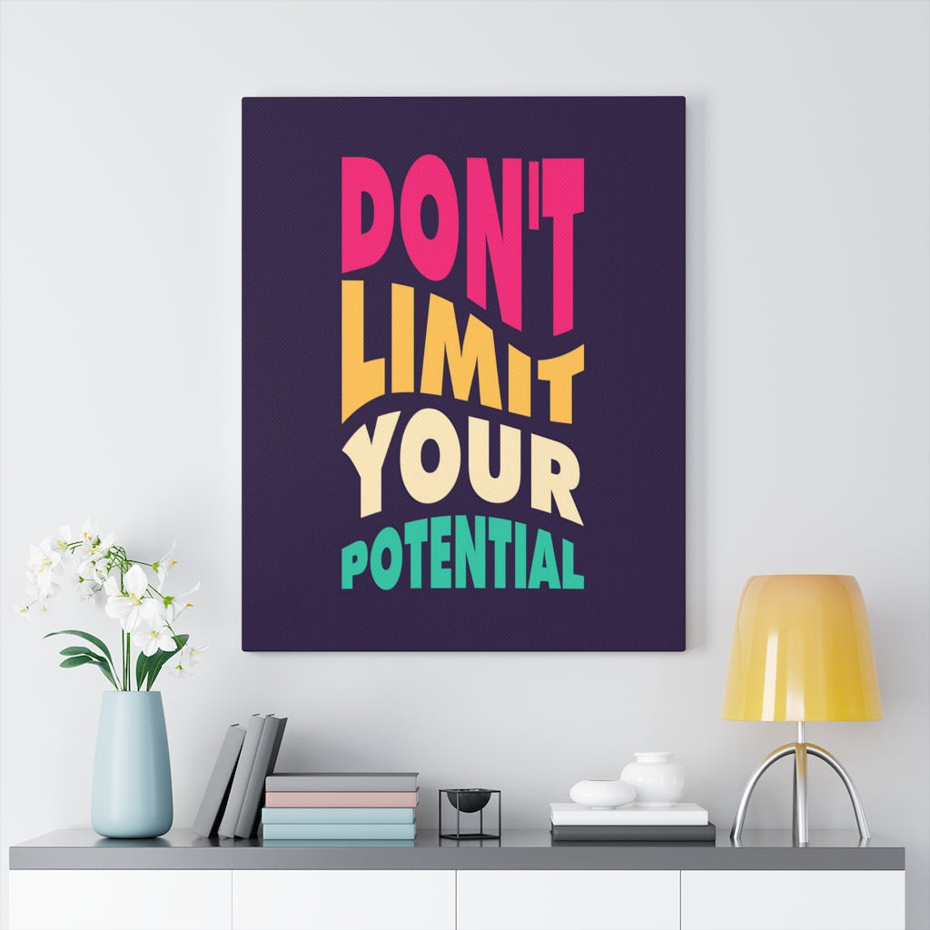 Scripture Walls Inspirational Wall Art Don't Limit Your Potential Wall Art Motivation Wall Decor for Home Office Gym Inspiring Success Quote Print Ready to Hang Unframed-Express Your Love Gifts