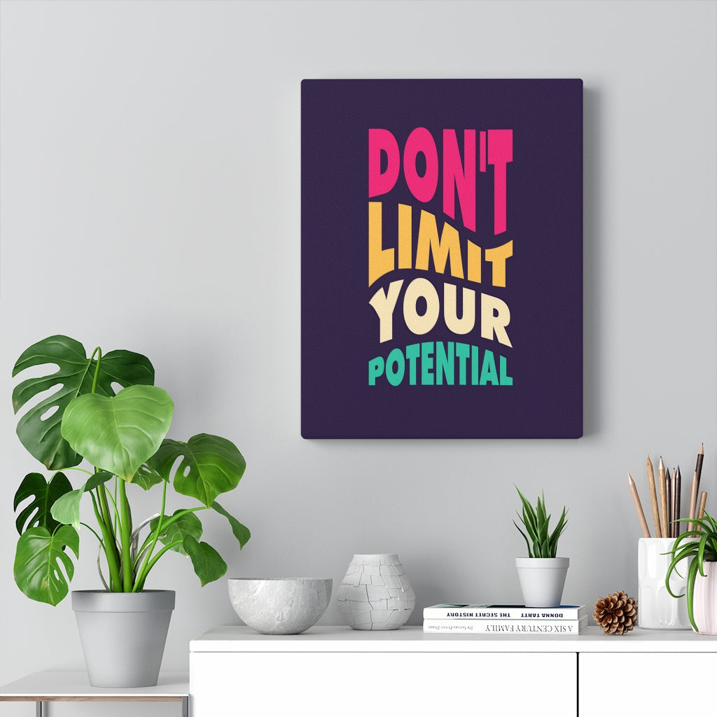 Scripture Walls Inspirational Wall Art Don't Limit Your Potential Wall Art Motivation Wall Decor for Home Office Gym Inspiring Success Quote Print Ready to Hang Unframed-Express Your Love Gifts