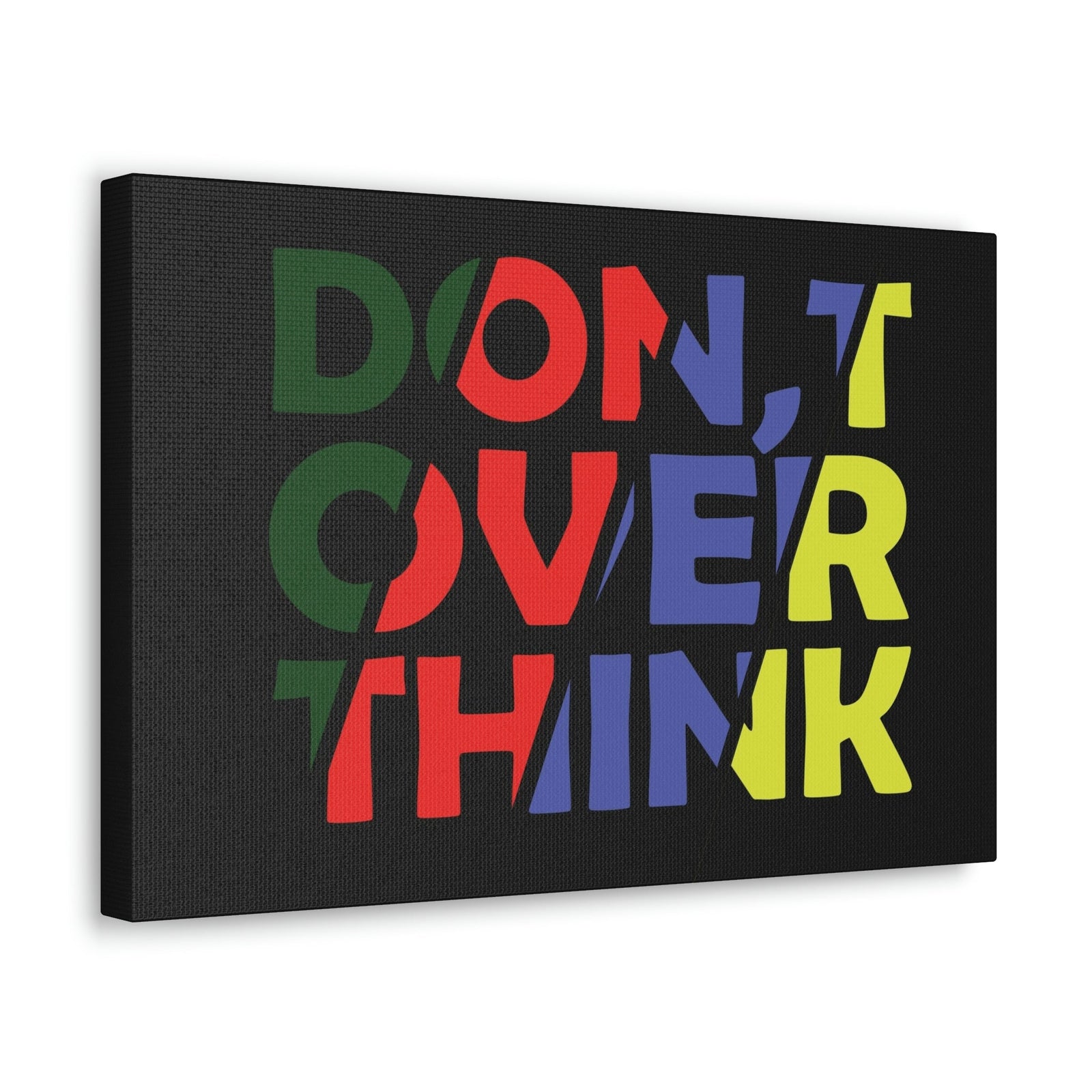 Scripture Walls Inspirational Wall Art Don't Over Think Canvas Wall Art Motivational Motto Inspiring Prints Artwork Decor Ready to Hang Unframed-Express Your Love Gifts