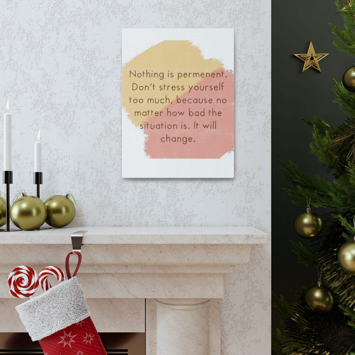 Scripture Walls Inspirational Wall Art Don't Stress Too Much Motivation Wall Decor for Home Office Gym Inspiring Success Quote Print Ready to Hang Unframed-Express Your Love Gifts
