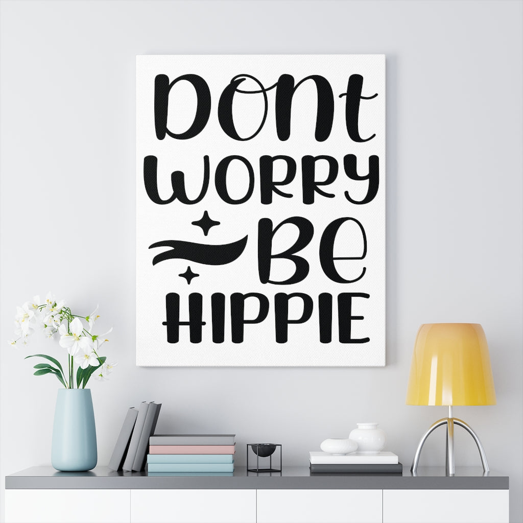 Scripture Walls Inspirational Wall Art Don't Worry Be Hippie Wall Art Motivation Wall Decor for Home Office Gym Inspiring Success Quote Print Ready to Hang Unframed-Express Your Love Gifts