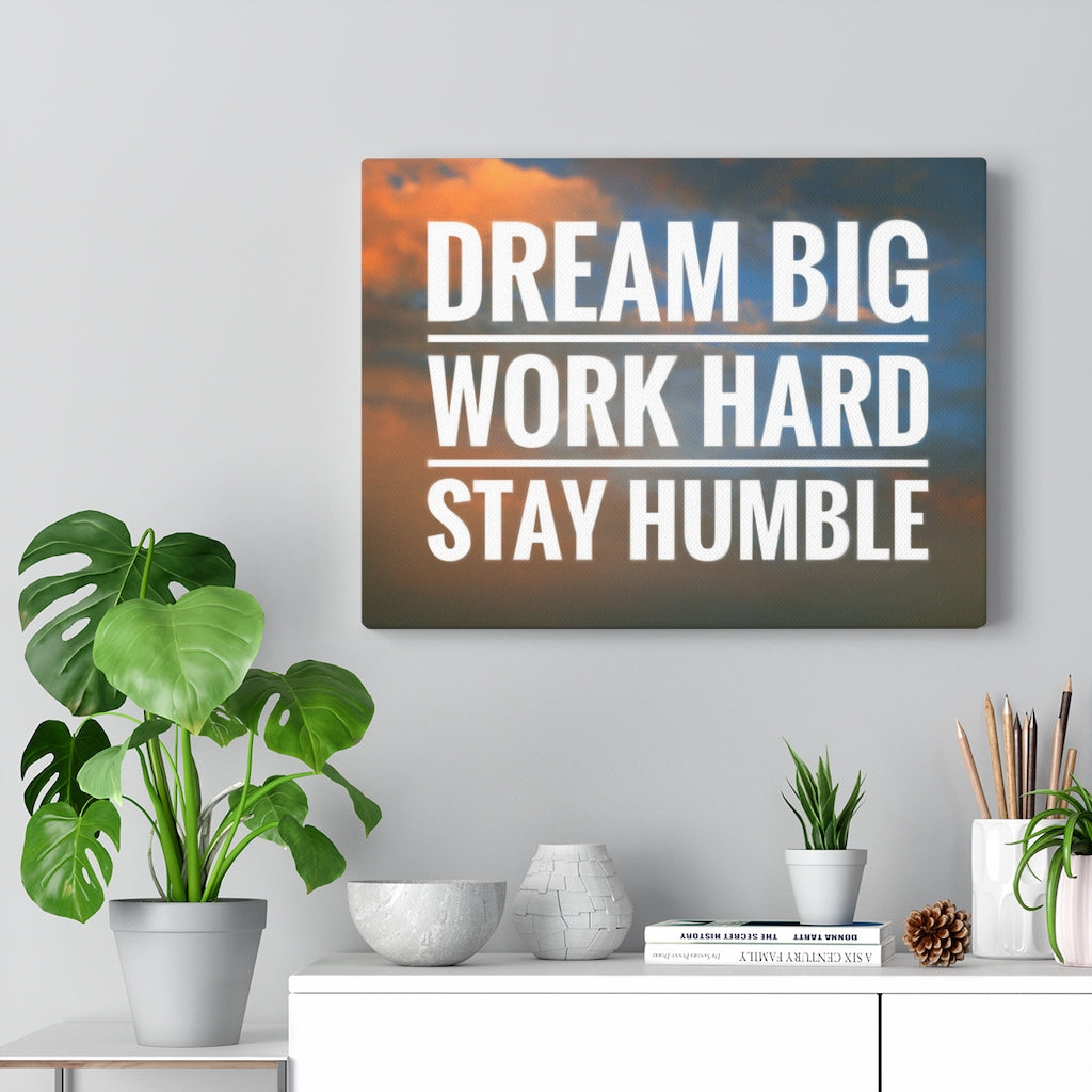 Scripture Walls Inspirational Wall Art Dream Big Work Hard Plain Motivational Print Ready to Hang Artwork Unframed-Express Your Love Gifts